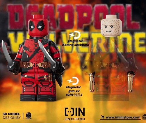 LEGO Marvel Jin Customs Deadpool & Wolverine Set Minifigures NEW - Picture 8 of 9
