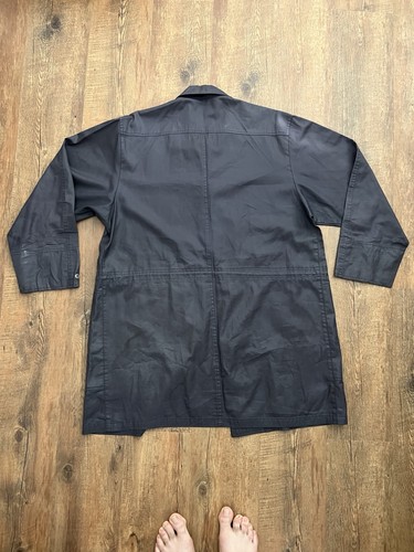 60s 70s French Rain Jacket purple Trench chore Blizzand rain France workwear M - Picture 15 of 17