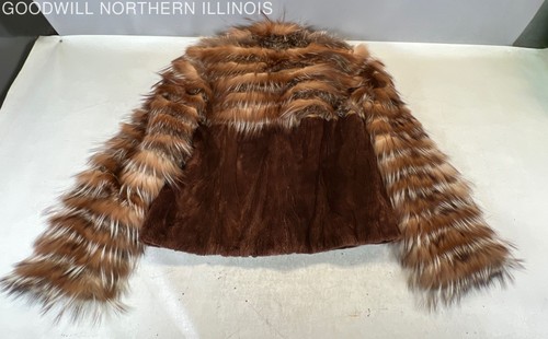 Women's Georgios Luxury Furs Brown Naturaly Fur Coat Size M - Picture 7 of 7