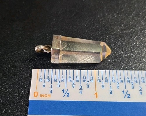 Vintage Sterling Silver Cathedral Quartz Pendant - Picture 4 of 5