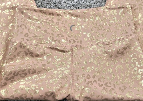 ZYIA ACTIVE Leggings Light & Tight PINK Leopard Print METALLIC High Rise Size 4 - Picture 4 of 7