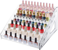 7 Layers Nail Polish Organizer Holder Rack, Clear Display Rack for Cosmetics Sun