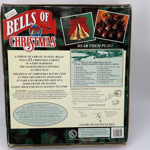 Mr Christmas 8 Lighted Bells of Christmas Carols Decoration Musical WORKS Video - Picture 12 of 15