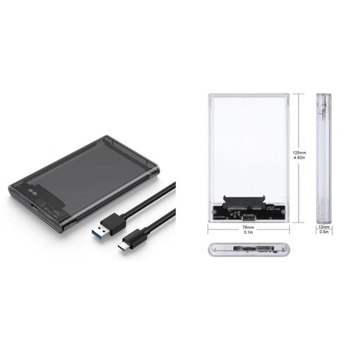 Sleek Black and White Design External Hard Drive Enclosure with UASP Support - Photo 8/14