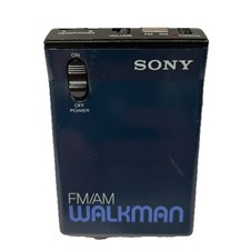 Vintage Sony SRF-22W FM/AM Walkman Radio with Belt Clip - Tested Working