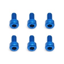 Team Associated FT Screws, Blue Aluminum 3x6 mm SHCS / AE8560