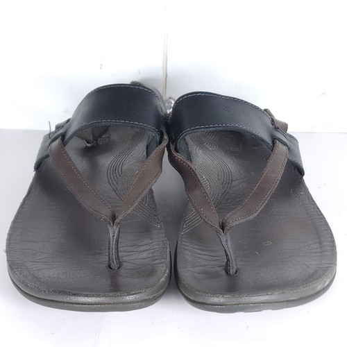 Chaco Women's Maya II US7 Black Brown Leather Thong Slingback  Strappy Sandals  - Picture 5 of 20