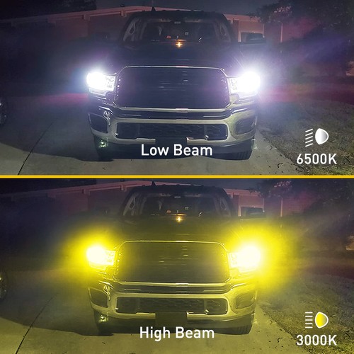 2X Faro LED H4 9003 Alto/Bajo Doble Viga Blanco y Amarillo 6000K y 3000K Doble Colores - Imagen 4 de 18