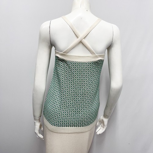 Conjunto de cárdigan y top Luca Luca seda y cachemir verde caqui beige topo L XL pequeño - Imagen 7 de 9