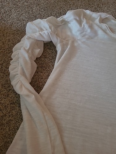 Free People Damen Extra Large Weiß Puffärmel Rüschen Rouche Langarm XL - Bild 4 von 7