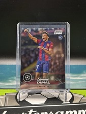 2024 Topps UCL Stadium Club Chrome Soccer Base Rookie Card RC Lamine Yamal Barca