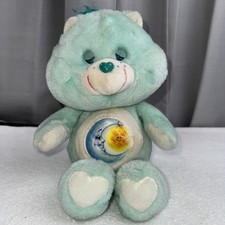 1983 Kenner Care Bears 13" Bedtime Bear Plush Toy Mint Green, American Greetings
