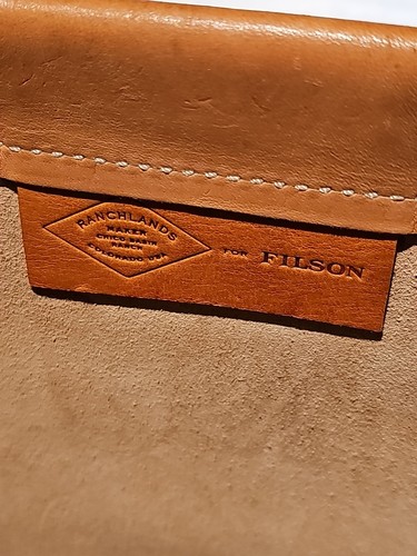 Ranchlands for Filson Tan Brown Leather Handcrafted Burke Bag - 12 x 9 inches., - Picture 18 of 18
