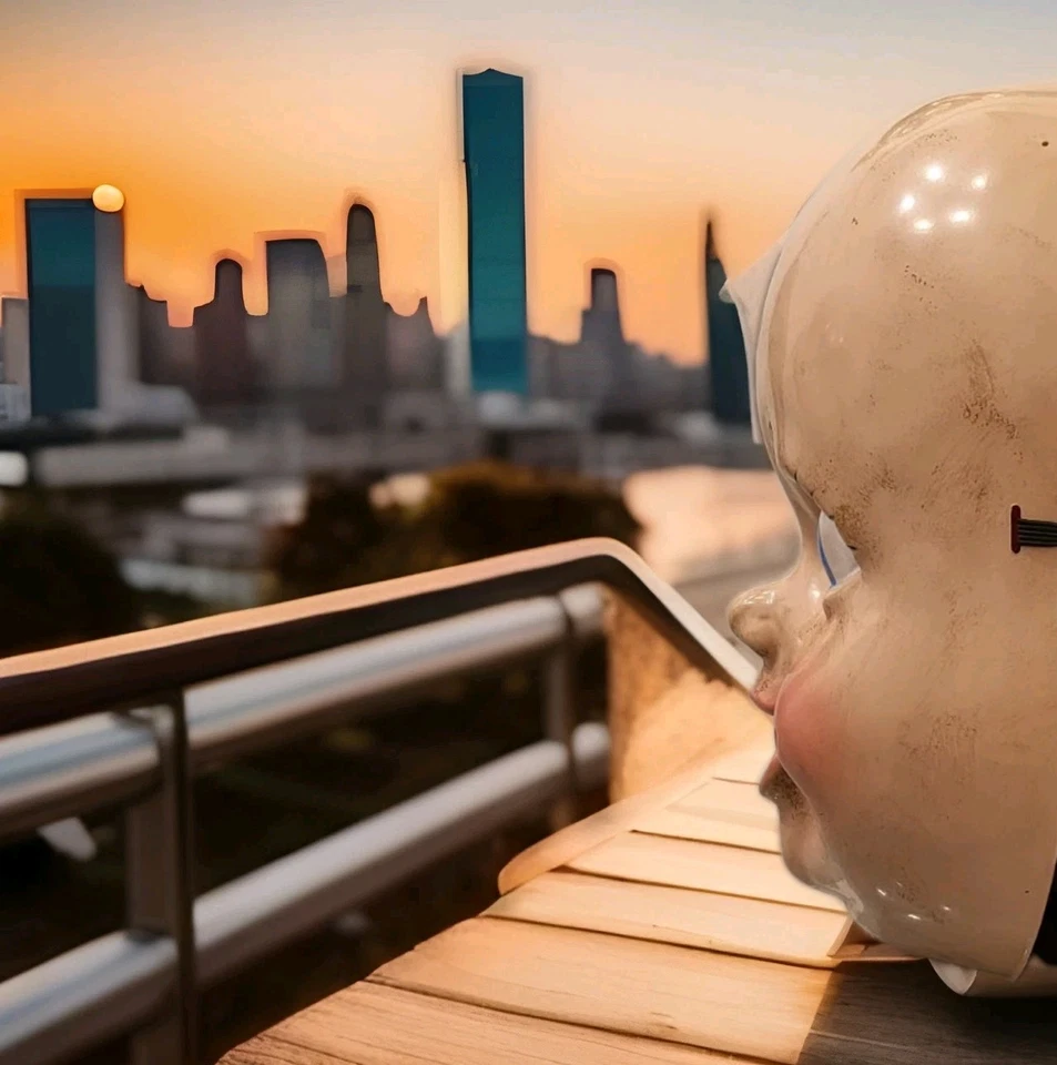 RARE KILLER HAPPY DEATH DAY 2U VACUFORM COSTUME BABY MASK FRECKLES TRICK TREAT  - Image 4 of 4