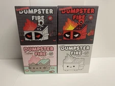 Dumpster Fire Vinyl Figure Lot (4) Deadpool x 2 (SDCC) Pusheen & DIY !SEALED!