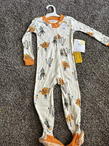Neu mit Etikett Burt's Bees Kleinkind Halloween Pyjama mit Füßen 18 Monate 