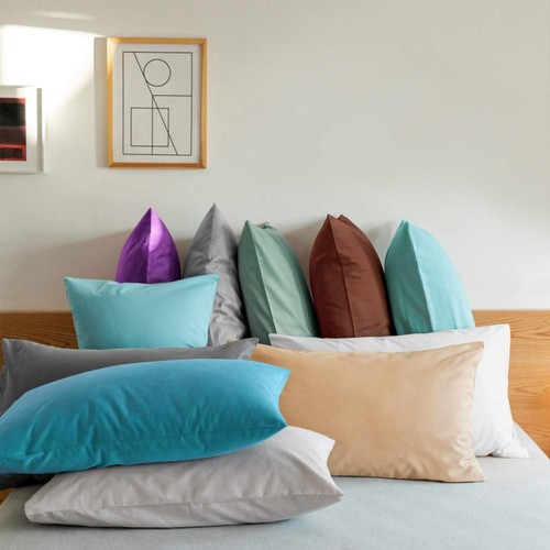 FLXXIE Microfiber Pillow Cases Standard Size, 26" x 20" (Pack of 2), Brown - Picture 2 of 7