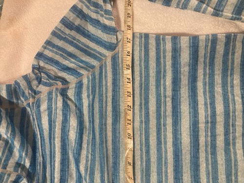 Patagonia Pullover Womens S Light Blue Striped Sunshade Hoodie UPF Fishing Run - Picture 9 of 10