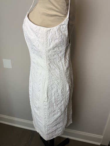 Ralph Ralph Lauren Dress 10 White Lace Eyelet Sheath Sleeveless Short Summer - Picture 3 of 15