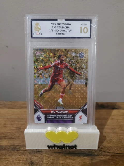 Topps Now Rio Ngumoha 1/1 Foilfractor Youngest Goalscorer LFC Prem League Gem10
