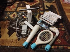 Wii Console With 10 Game Lot 1 Controller Accessories Tested Works