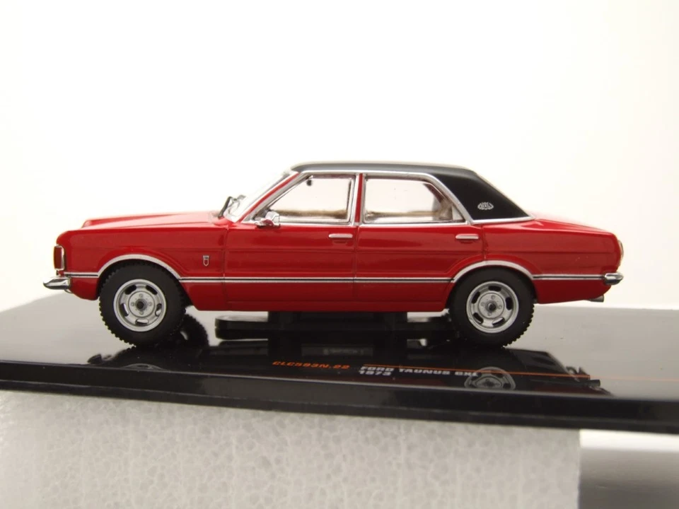Ford Taunus GXL 1973 rot schwarz Modellauto 1:43 ixo models - Bild 3 von 4