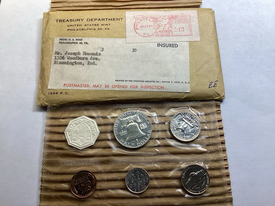 1956 US Mint Silver Proof Type 2 Set with Original Packaging 090525 20ee - Image 3 of 4