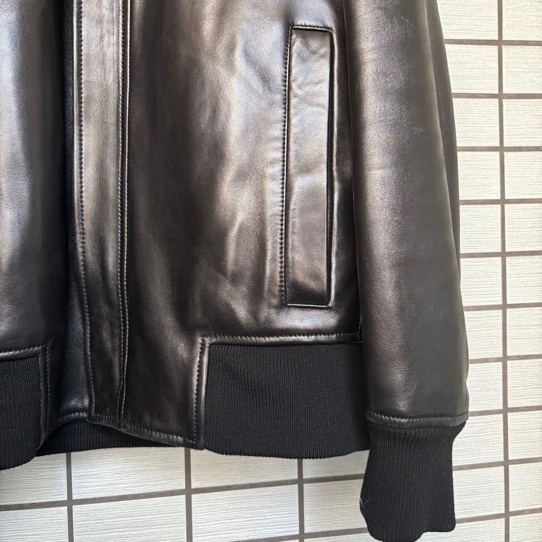 Dior Homme 2012 AW Kris Van Assche Lamb Leather Jacket Fur Padded