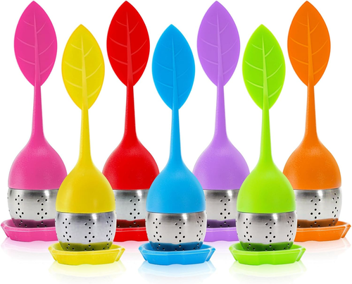 Paquete de 7infusores de te de silicona bonitos infusores de te de hojas sueltas - Foto 12 di 12