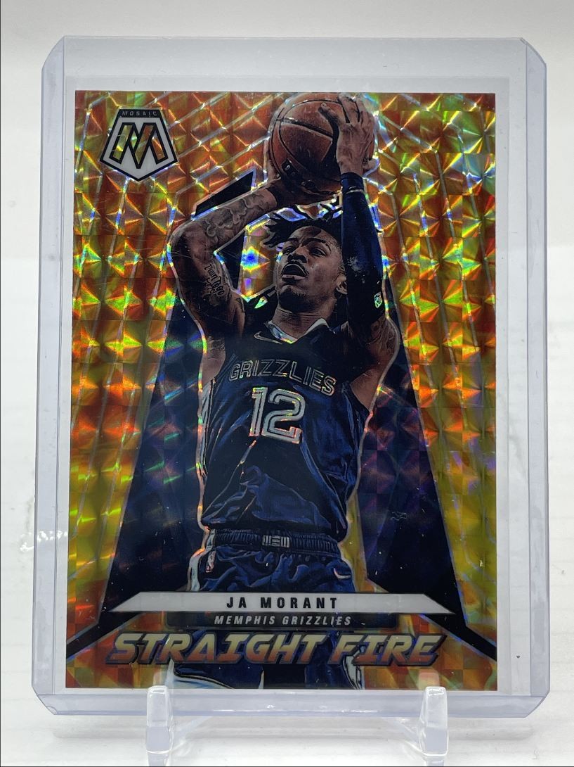 JA MORANT 2021-22 MOSAIC STRAIGHT FIRE SILVER PRIZM GRIZZLIES Q3887