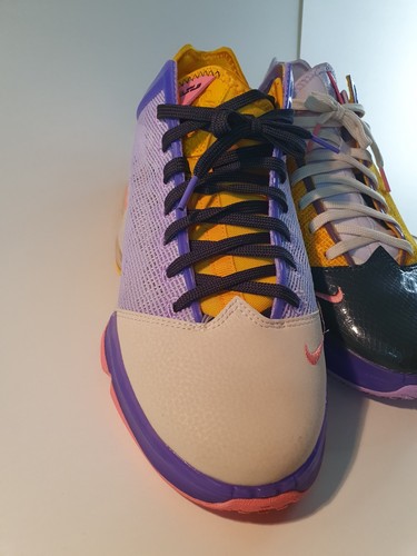 Men Nike Lebron 19 Low Basketball Shoes Sz 8.5 Yellow Black Purple DO9829 500 - Picture 7 of 19