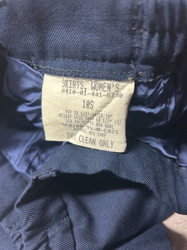 Vintage Militär Uniform Damen Rock R8289 Marineblau Größe 10S - Bild 3 von 3