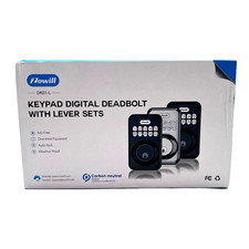 Zowill Matte Black Keypad Digital Deadbolt With Lever Set DK01-L