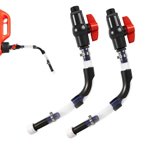 5 Gallon VP Racing Deluxe Fuel Jug Gas Can Hose Kit With Shutoff Valve 14 inch .