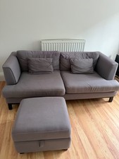 3 Seater DFS Flint sofa & storage footstool