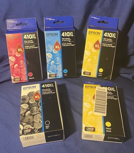 EPSON 410 XL INK XP-530/630/640/830 And 7100. Genuine. Expired 2024 Lot Of 5.