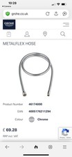 Grohe 46174000 59-In Metalflex Hose For Kitchen Faucet, Chrome.
