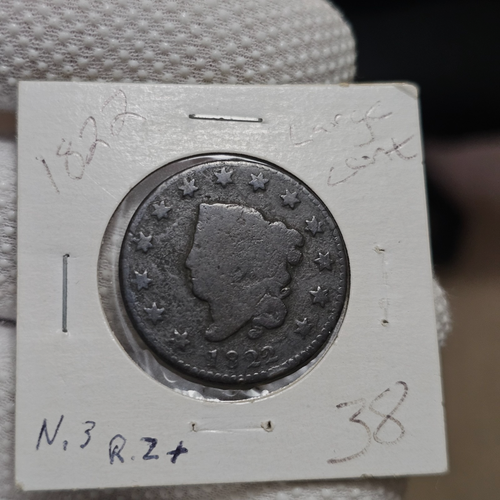 1822 Large Cent N.3 Old US Better Date Type Coin - Picture 3 of 6