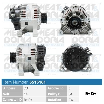 ALTERNATOR 5515161 FOR PEUGEOT PARTNER/PATAGONICA/URBANA/MPV/ESCAPADE/FURGON - Picture 2 of 9