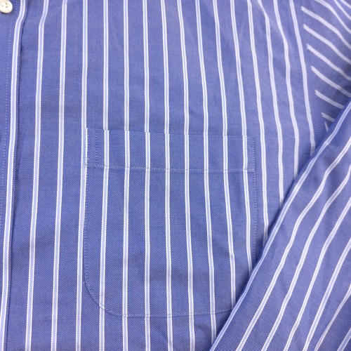 Brooks Brothers Hemd 16,5 35 bügelfrei Stretch blau vertikal gestreift - Bild 2 von 8
