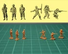 1/144 WWII USA soldiers attacking (fine detail) Resin kit (#USA375C)