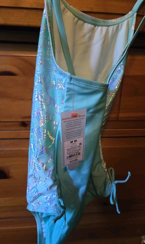 Nuevas escalas irredesentes verdes sirena para niñas 1 pieza. Traje de baño (Med 8) Cat & Jack - Imagen 6 de 8