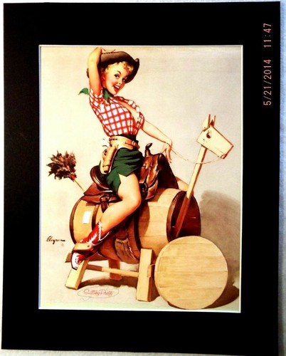 *** SEXY / PIN-UP ART *** ~ (14" X 11") ~ *** BLACK MATTING *** #160 - Picture 1 of 6