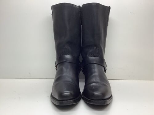 WOMES UNBRANDED HARNESS MOTORCYCLE SQ TOE BLACK BOOTS SIZE 9 M - Picture 2 of 10