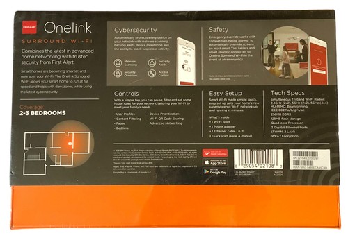 NEW First Alert Onelink SURROUND Home Wi-Fi Starter Secure Mesh System SEALED - Picture 2 of 4