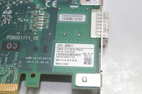Mellanox ECR-003017 CIRRUS LX 1P For SS Proqject SS-CIRRUSLX2 Network Card - Picture 8 of 9