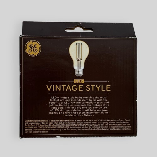 1 Pack GE 60W Vintage Edison Style Filament LED 2 Light Bulb 400 Lumens Dimmable - Picture 4 of 4