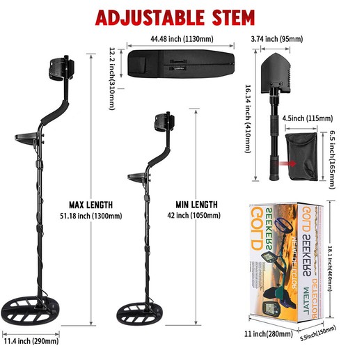Professional Metal Detector Gold Finder+11" Waterproof Sensitive Coil LCD Screen - Picture 4 of 12