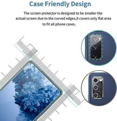 3-Pack Premium Tempered Glass Film Screen Protector for Samsung Galaxy S20 FE 5G - Picture 4 of 10