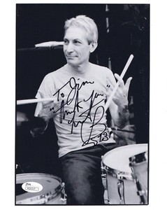 本物 Charlie watts 直筆サイン ローリングストーンズ 本物 Charlie watts 直筆サイン ローリングストーンズ